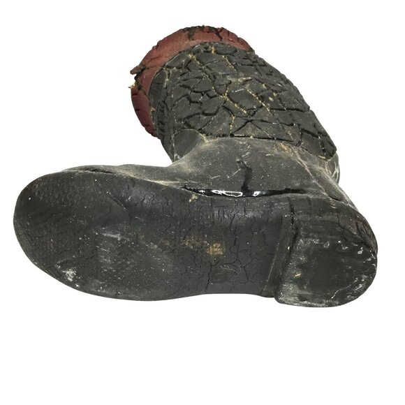 VTG LYKES ? Trade Mark Child Display Boot Black Red Crackle Decor 1962 Newspaper - Picture 5 of 13